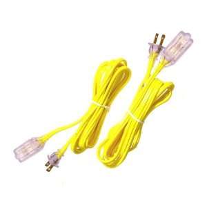   Glo 9 Ft UL Extension Cord   3 Outlet   Lighted Plugs   Banana Yellow