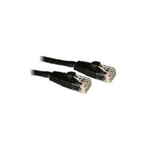  7ft Cat5e BLACK Molded Snagless Ethernet Network Patch Cable 