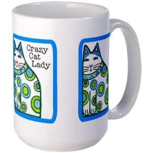  CRAZY CAT LADY Extra Large Coffee or Cocoa Mug Art Large Mug 