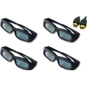  Sony NX810 Compatible 3D Shutter Glasses Bundle of 4 and 1 
