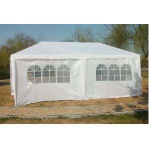 New 10x20 Party Wedding Tent Canopy Gazebo Door Window White  