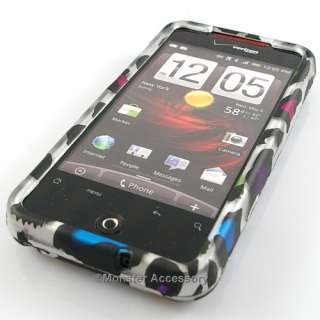 Rainbow Leopard Hard Case Cover HTC Droid Incredible  