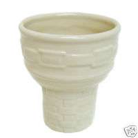 Longaberger IVORY ICE CREAM CONE Pottery Dish Bowl Cup Mug NEW RARE 