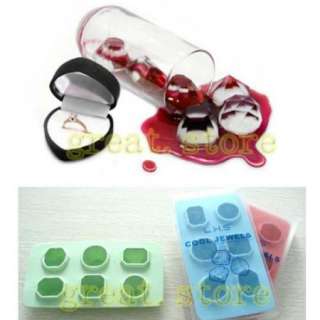 1X Ice Cube Tray Mold Jelly Silicone Cool diamond chocolate candy 