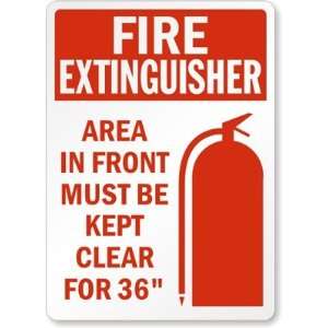 Fire Extinguisher Area In Front Must Be Kept Clear For 36 (with 