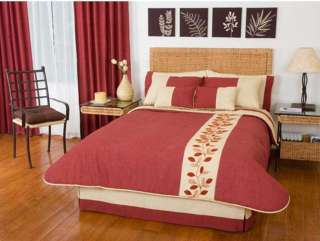 NW Cherry Embroidered Comforter Sheets Bedding Set Full  