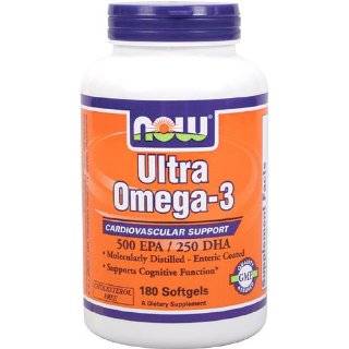 Now Foods Ultra Omega 3, Fish Oil Soft gels, 180 Count by Now Foods