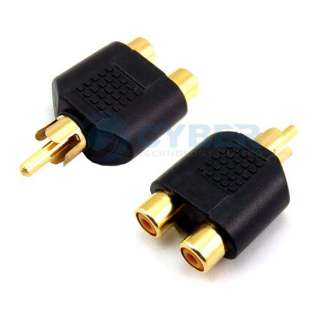 RCA AV Audio Y Splitter Plug Adapter 1 Male to 2 Female  
