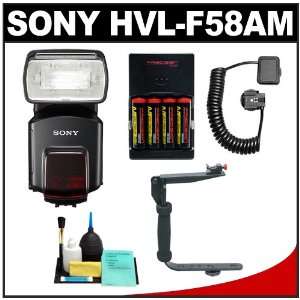  Sony Alpha HVL F58AM Flash + Flip Flash Bracket + Cord 