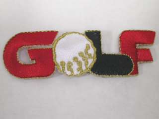 Golf Legend Gold Red Black Embroidered Iron On Patch  