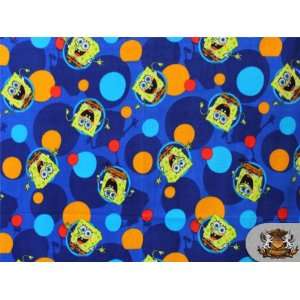  Fleece Printed *Spongebob Square Pants Circle* Fabric / By 