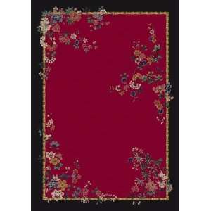   Mindre Ruby Floral Nylon Area Rug 5.40 x 7.80.