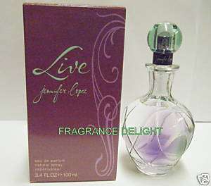 Live by Jennifer Lopez Women Perfume 3.4 oz 100ml N.I.B  