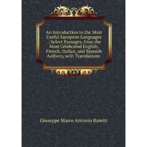   French, Italian, and Spanish Authors, with Translations . Giuseppe