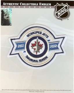 2011 2012 Winnipeg Jets Inaugural Season Patch   Official NHL Licensed 