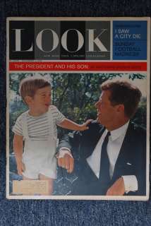 Look Magazine   JFK   The President And His Son  
