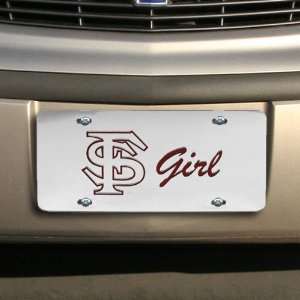  Florida State Seminoles (FSU) Mirrored Girl License Plate 