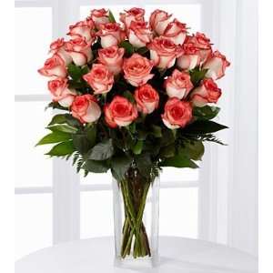   Rose Flower Bouquet   24 Stems Of 20 Inch Roses   Vase Included