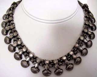 Handcrafted, India, Silver Necklace. Ethnic, Tribal  