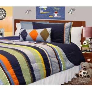 Boys Microfiber Polyfill Comforter 4 Pcs Mini Set Twin Size 