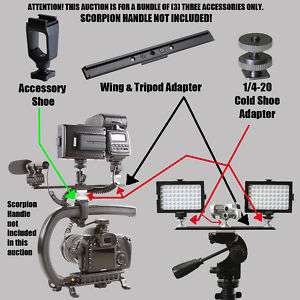 EOS 7D Nikon D90 D60 Steadycam JVC Accessories Bundle  