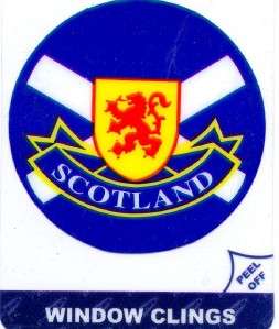 Scotland Scottish Window Cling Car Sticker 4 x 3  