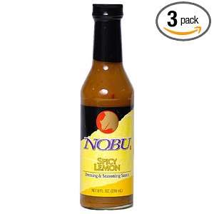 Nobu Spicy Lemon Dressing & Seasoning Sauce, 8 Ounce Bottle (Pack of 3 