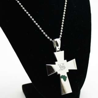NEW Simmons Mens Stainless Steel Cross Pendant Necklace  