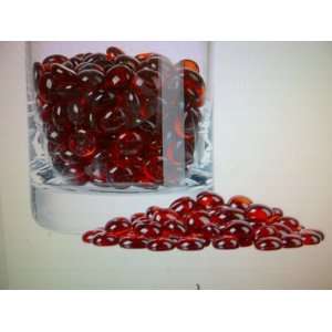 TBC Decorative RED Gems Vase Filler & Table Scatters. Round Glass 