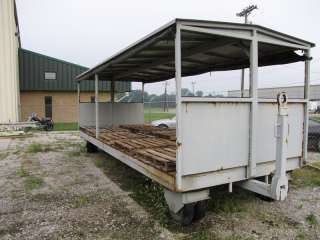 HEAVY DUTY 8 WHEEL KNUCKLE STEER PALLET WAGON TRAILER  