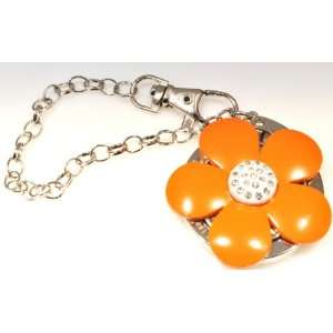  Gerbera Orange Daisy Silver Foldable Handbag Hanger w 