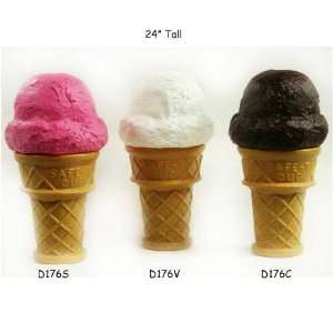   24 H Giant Scoop Ice Cream Cone Coin Bank   Chocolate