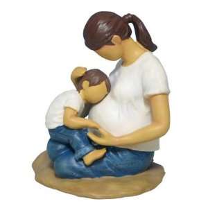   In Blue Jeans Little Ones Expecting Mother Figurine