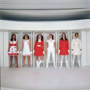  Models Wearing Fashions Designed by Andre Courreges 