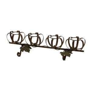  Classic Iron Glass Pumpkin Candle Holder Stand
