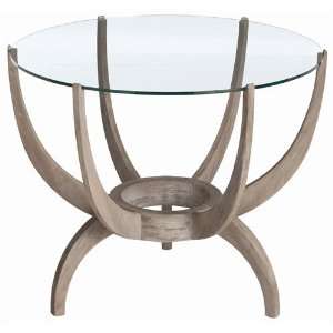   Home Oswald Acacia Solids / Glass End Table Furniture & Decor