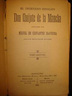 DON QUIJOTE DE LA MANCHA   EDICIÓN ILUSTRADA 2 VOL.1901  