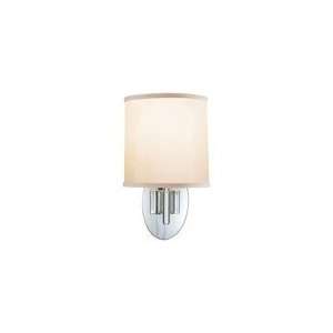 Barbara Barry Graceful Ribbon Single Sconce in Soft Silver with Silk 