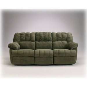  Microfiber Baxter   Casual Spruce Reclining Sofa with Drop 