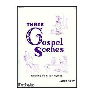    Three Gospel Scenes Quoting Familiar Hymns Musical Instruments