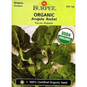    Burpee Organic Arugula Rocket Seeds   800 mg Patio, Lawn & Garden