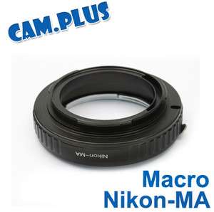 NO GLASS Nikon F Lens To SONY Minolta MA Mount Adapter  