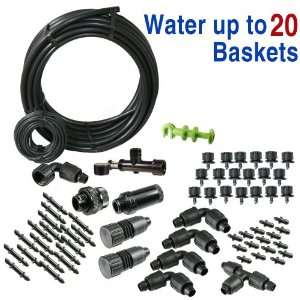  Deluxe Drip Irrigation Kit for Hanging Baskets Patio 