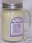 BLESS THIS HOME house warming gift prayer Pillar Candle  