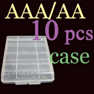 10 X AA AAA Battery Plastic Storage Case Holder Box  