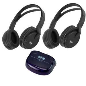   Two Pair of Wireless Headphones with IR Transmitter