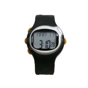    Pulse Rate Watch in Black with Heart Rate Monitor Electronics