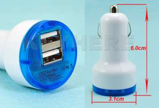 Port USB Car Charger Adapter For iPad iPhone 4G iPod  