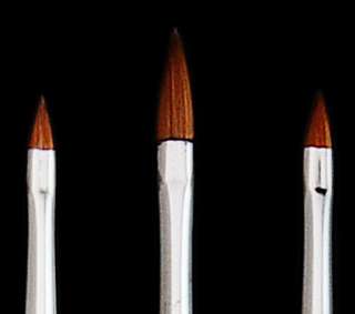 acrylic brush nail art tip no.2 no.4 no.8 set S084  