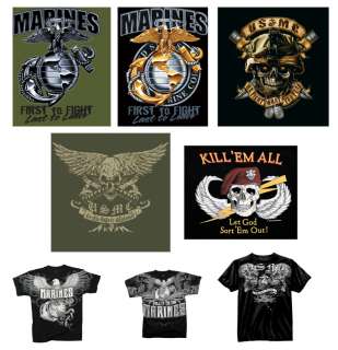 US Marine Corps Vintage Tee USMC Graphic Design T Shirt  
